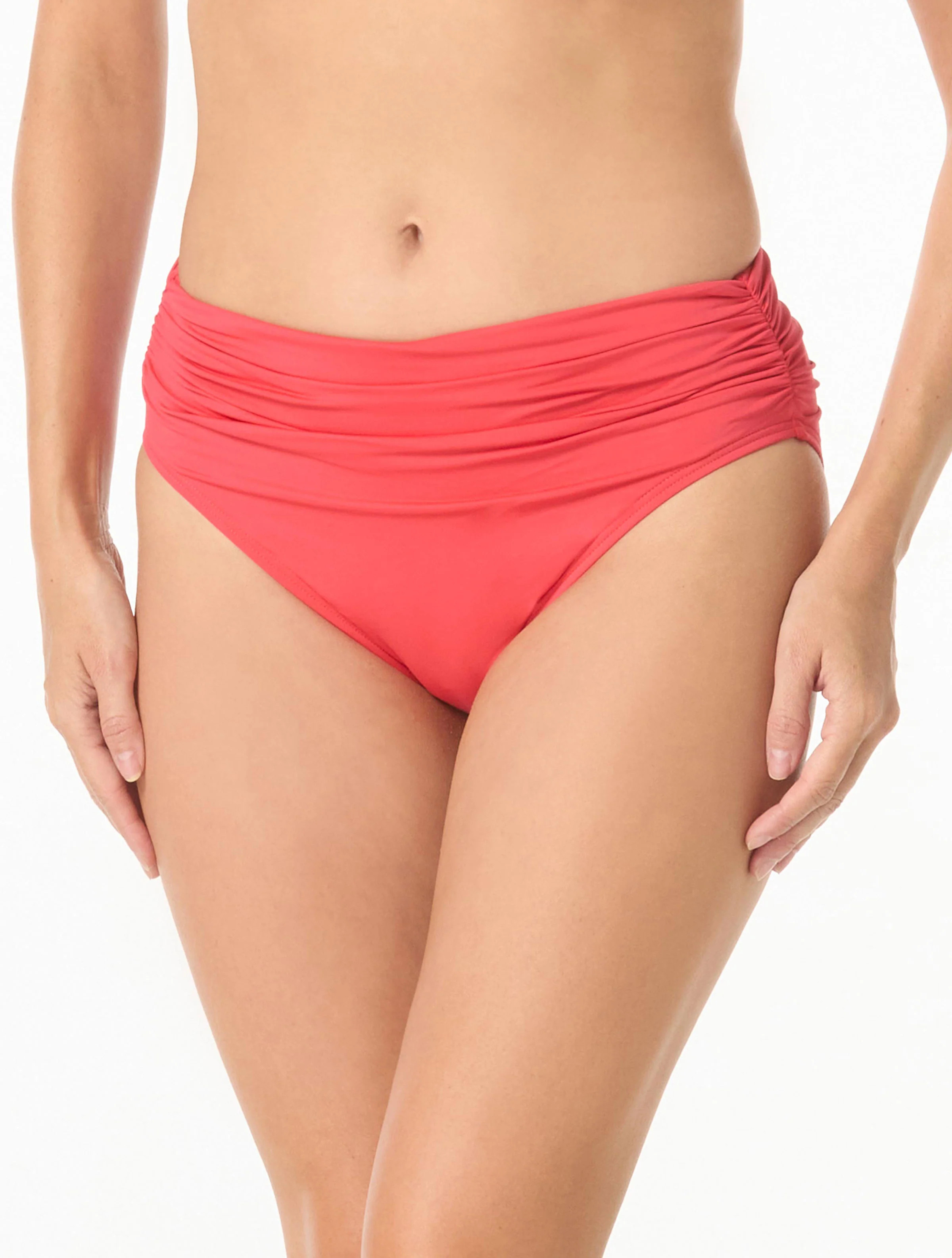 Carmen Marc Valvo Shirred Bikini Bottom - Solids | Beach2Ocean
