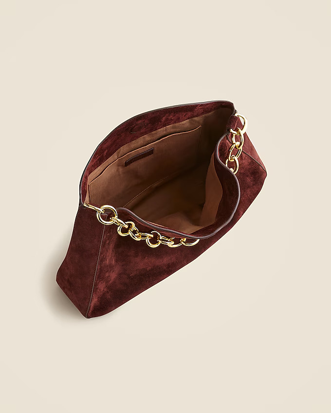 Berkeley chainlink shoulder bag in suede | J. Crew US