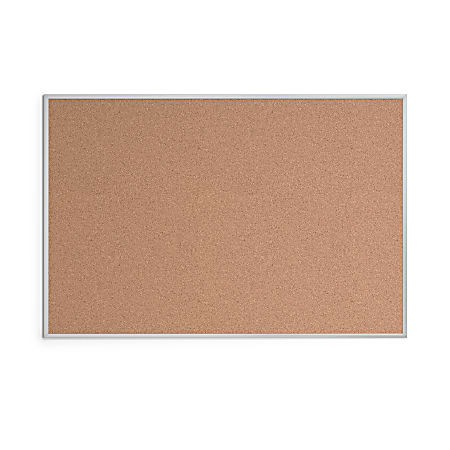 U Brands® Cork Bulletin Board, 72" x 48", Aluminum Frame With Silver Finish | Office Depot and OfficeMax 