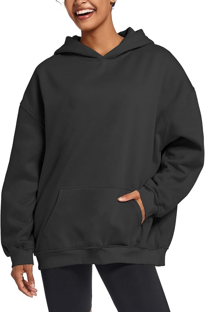Wrenpies Oversized Hoodies Fleece Hooded Sweatshirt for Women Plain Basic Loose Fit Trendy Fashio... | Amazon (CA)