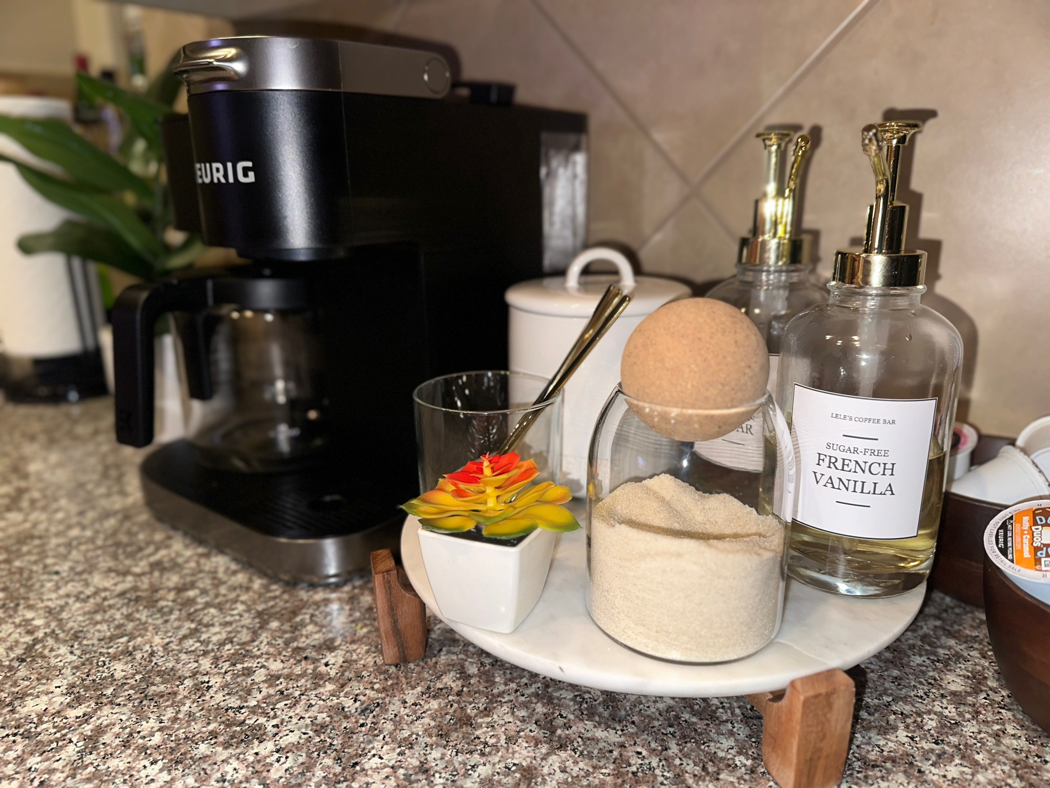 Updated my coffee bar decor with lots of finds from Target and Amazon! I found the mini succulent at the dollar tree.

#LTKhome