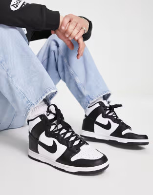 Nike Dunk High Retro sneakers in black and white | ASOS | ASOS (Global)