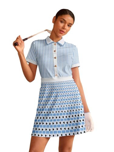 ACEGOLFS Women's Golf Tennis Dress Short Sleeve Collared Workout Athletic Dresses UPF 50+ Casual Golf Clothes for Women | Amazon (US)