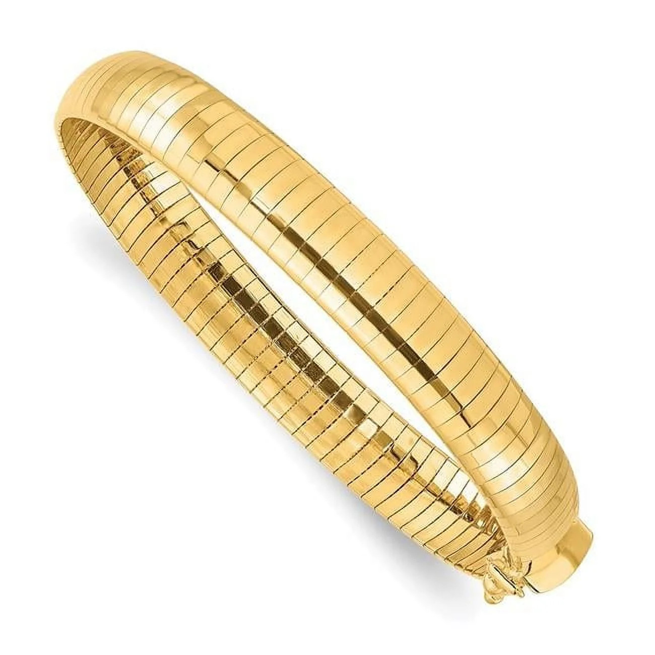 14K 8mm Lightweight Domed Omega Bracelet | Walmart (US)