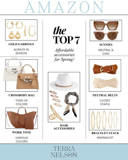 Affordable Spring Accessories / Spring Jewelry / Spring Belts / a neutral Belts / Neutral Handbags / Spring Handbags / Spring Hats / 

#LTKstyletip #LTKSeasonal #LTKfindsunder50