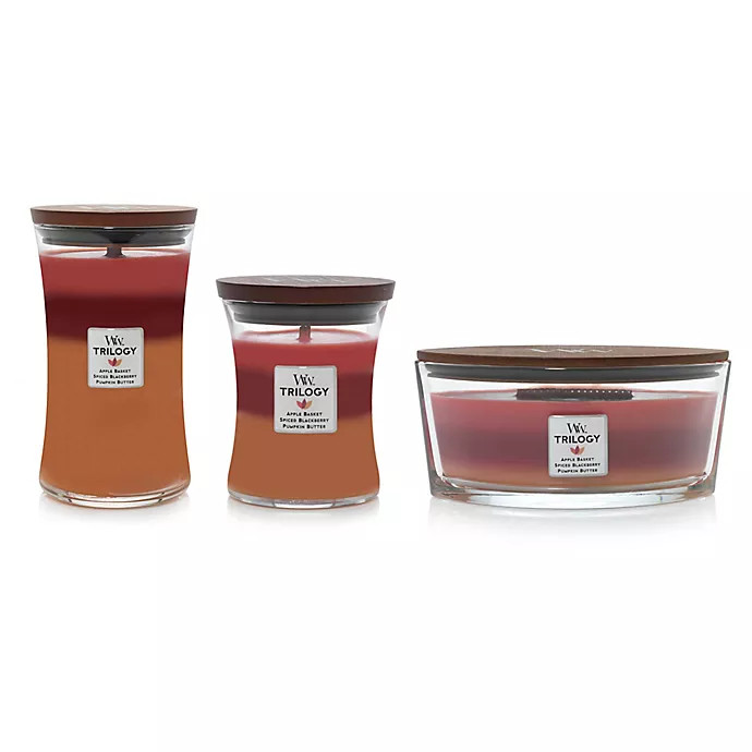 WoodWick® Trilogy Autumn Harvest Jar Candle Collection | Bed Bath & Beyond
