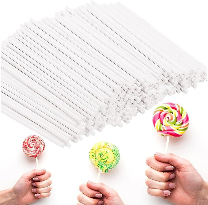 6 inch Paper cake pop sticks, cake pop sticks, sticks for cake pops, Lollipop Sticks, Sucker Stic... | Amazon (US)