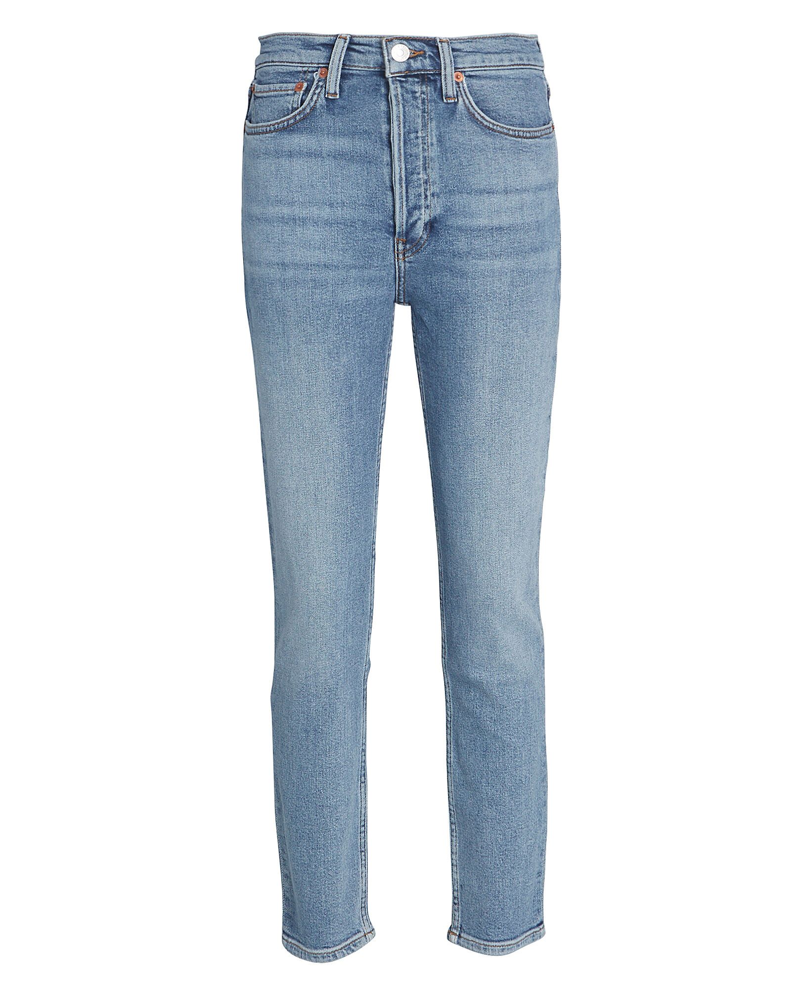 High-Rise Ankle Crop Jeans | INTERMIX