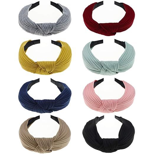 DRESHOW 8 Pack Women's Headbands Headwraps Hair Bands Bows Accessories | Amazon (US)