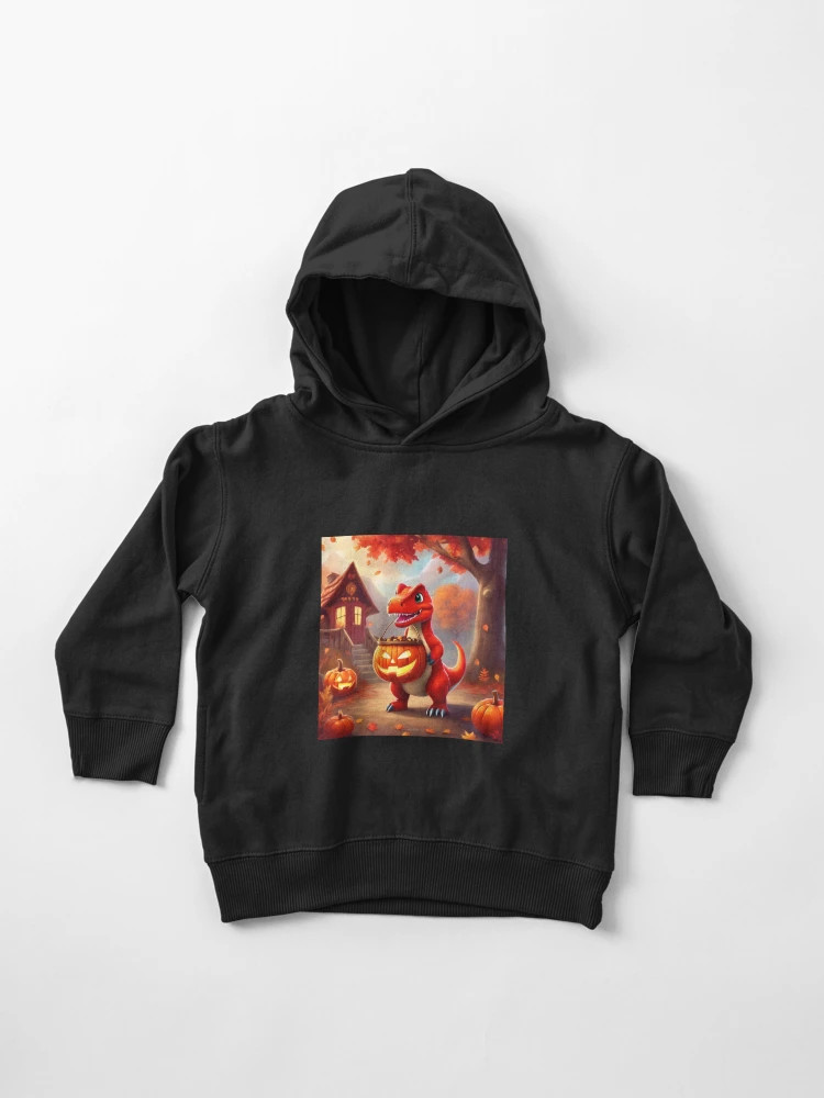 Halloween Dinosaur Toddler Pullover Hoodie | Redbubble (US)