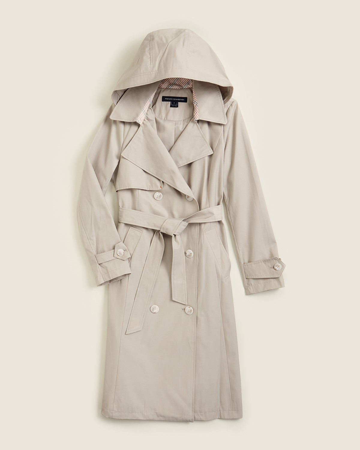 French Connection Hooded Double-Breasted Trench Coat | Century 21 Department Stores