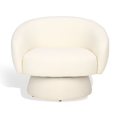 Petryna Boucle Swivel Accent Chair - SFV4822 - Ivory - Safavieh Couture | Target