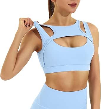 Jkboo Sports Bra for Women, Sexy Cutout Crop Workout Top with Removable Padded Cups Training Yoga... | Amazon (US)