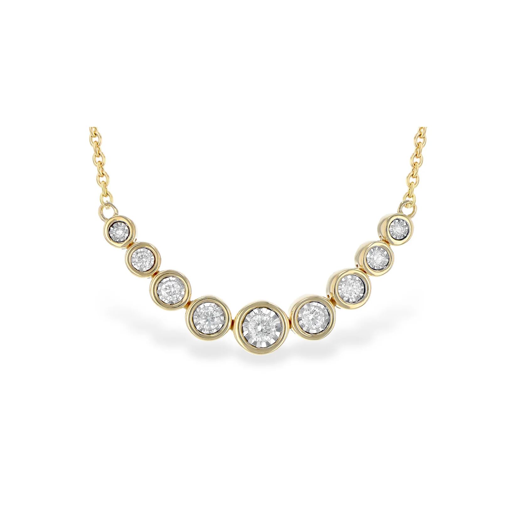 14Y Nine Stone Diamond Necklace | Smith's of Dublin