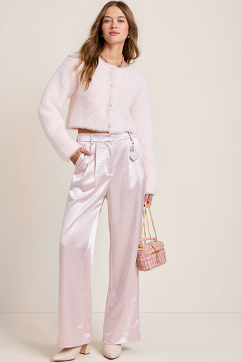 Courtney Satin Trouser Pants | Francesca's