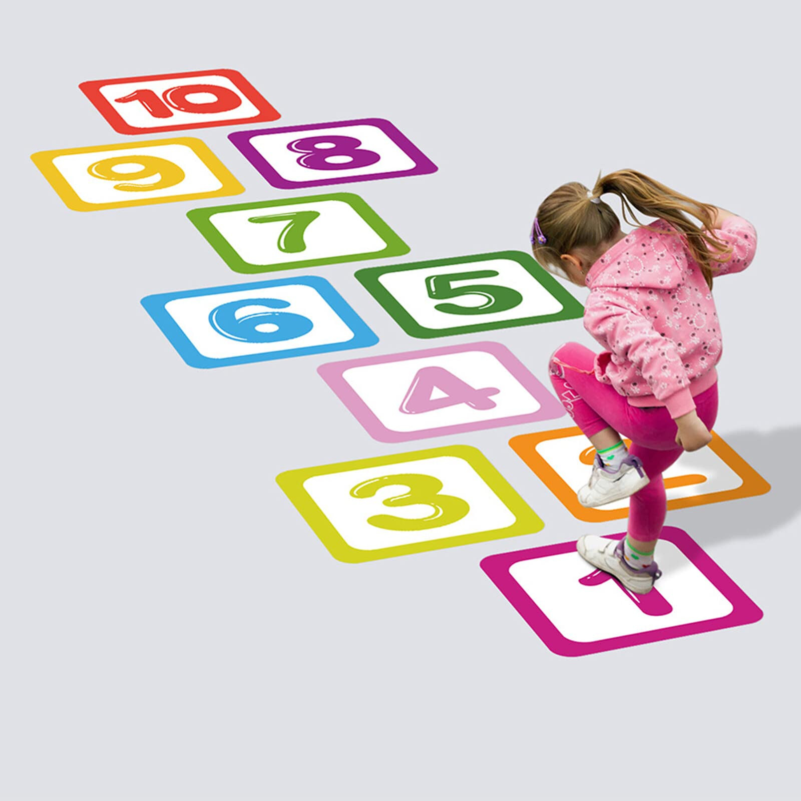 Removable Floor Stickers Number Footprint Stickers Hopscotch Floor Sticker for Room Classroom Nur... | Amazon (US)