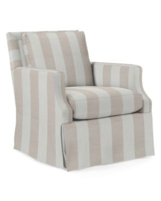 Grady Notch Arm Swivel Glider - Skirted | Serena and Lily