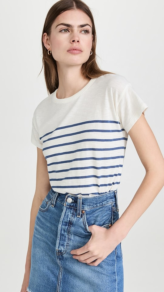 Whisper Sorrel Nautical Stripe Tee | Shopbop