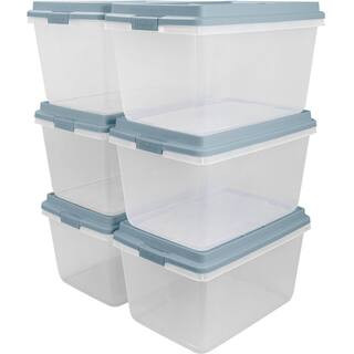 72 .qt Clear Hi Rise Storage Bin - 6 units | The Home Depot