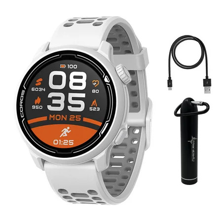 Coros PACE 2 Premium GPS Sport Watch White with Silicone Band with Wearable4U Power Bank Bundle (Whi | Walmart (US)