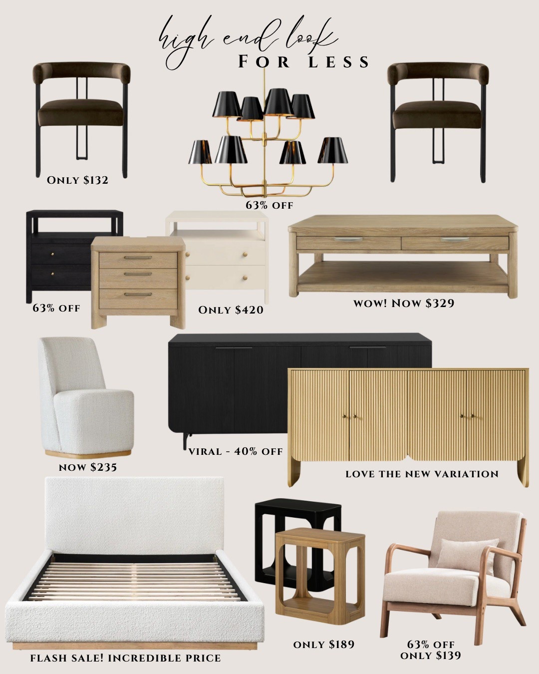 High end look for less - designer look for less - furniture 

#LTKHome #LTKSaleAlert