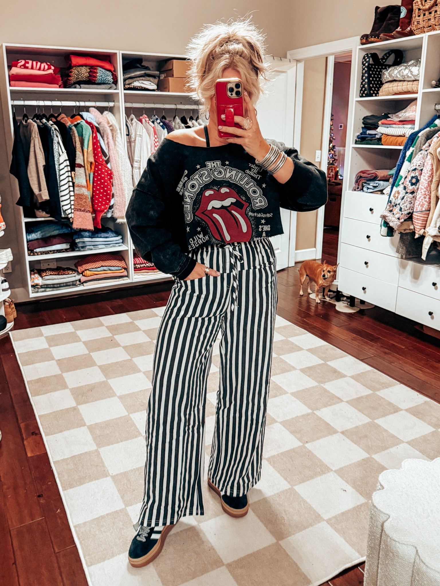 At home NEW YEARS FIT 🪩🖤✨