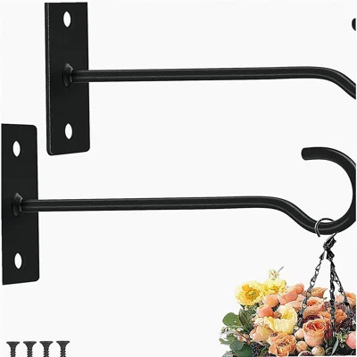 Plant Hooks 2Pack Hanging Plant Bracket 6inch Metal Plant Hanger Decorative Plant Hook for Bird Feeders, Planters, Lanterns, Wind Chimes, Outdoor | Wayfair North America