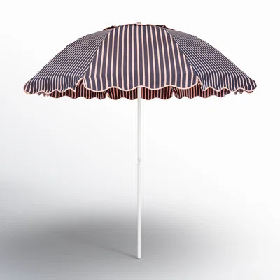 PATIO UMBRELLA - MONACO NAVY AND PINK STRIPE | Wayfair North America