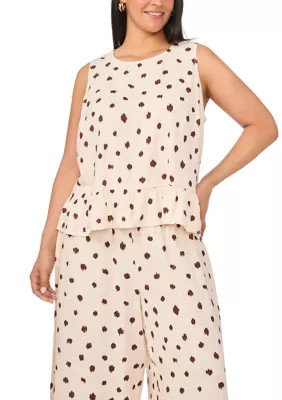 Plus Size Sleeveless Peplum Blouse | Belk