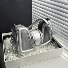 Metallic Chain Crossbody Bag | SHEIN