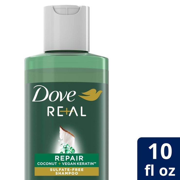 Dove Beauty Real Repair Coconut & Vegan Keratin Sulfate-Free Shampoo - 10 fl oz | Target