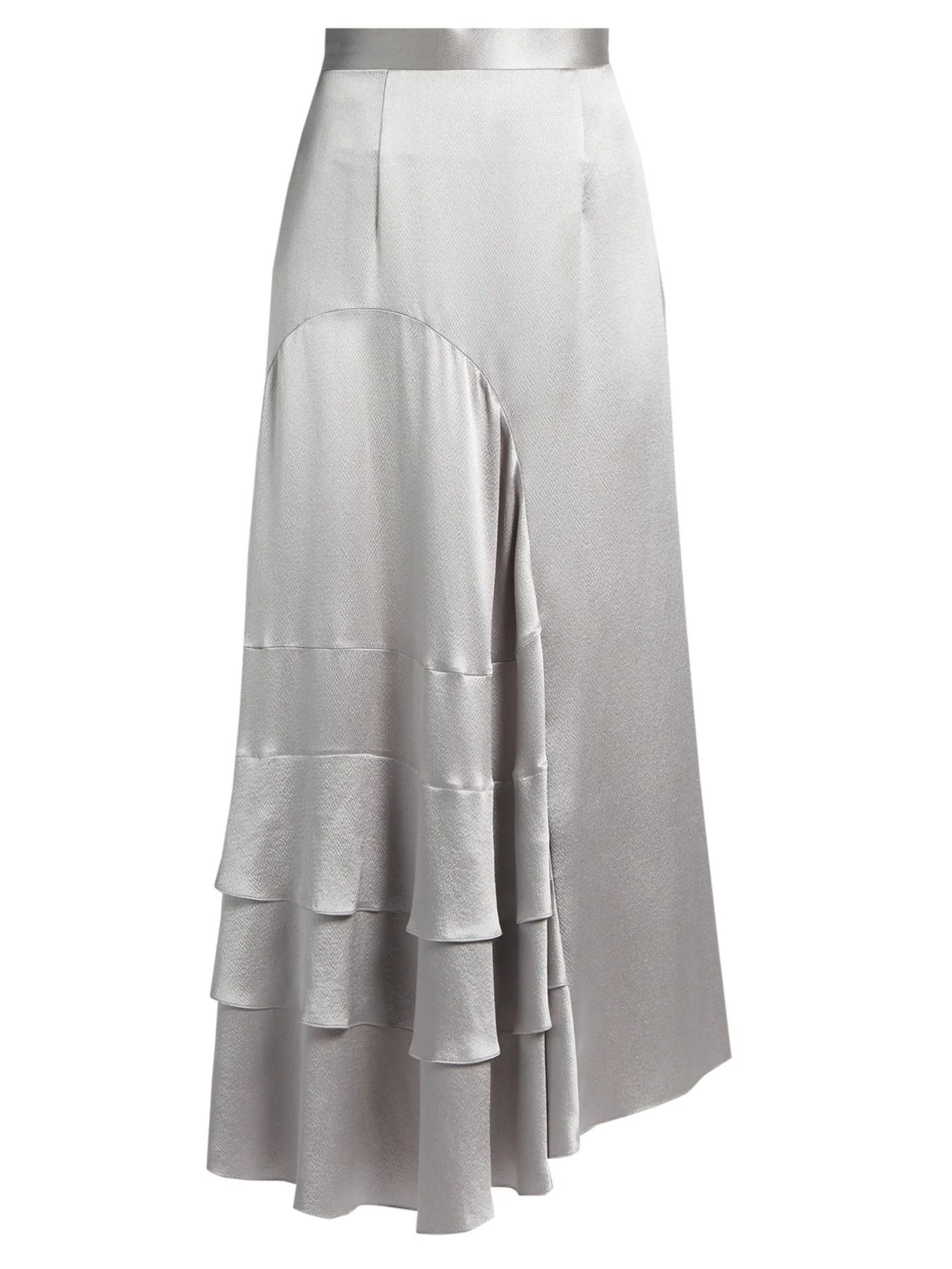 Vostell tiered-ruffle silk-satin skirt | Matches (US)