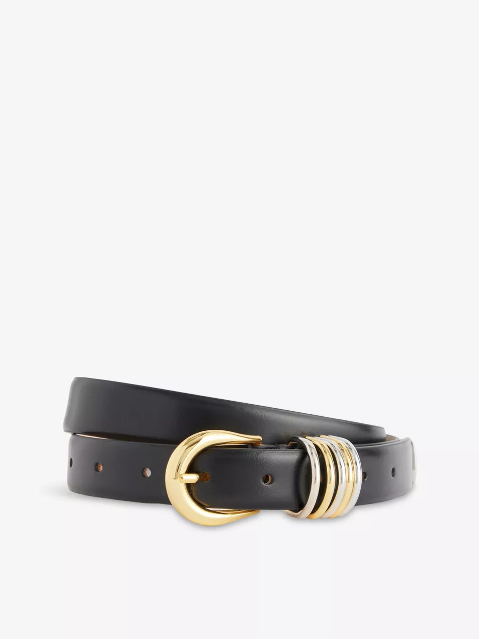 Hollyhock Mixed Metal Leather Belt | Selfridges