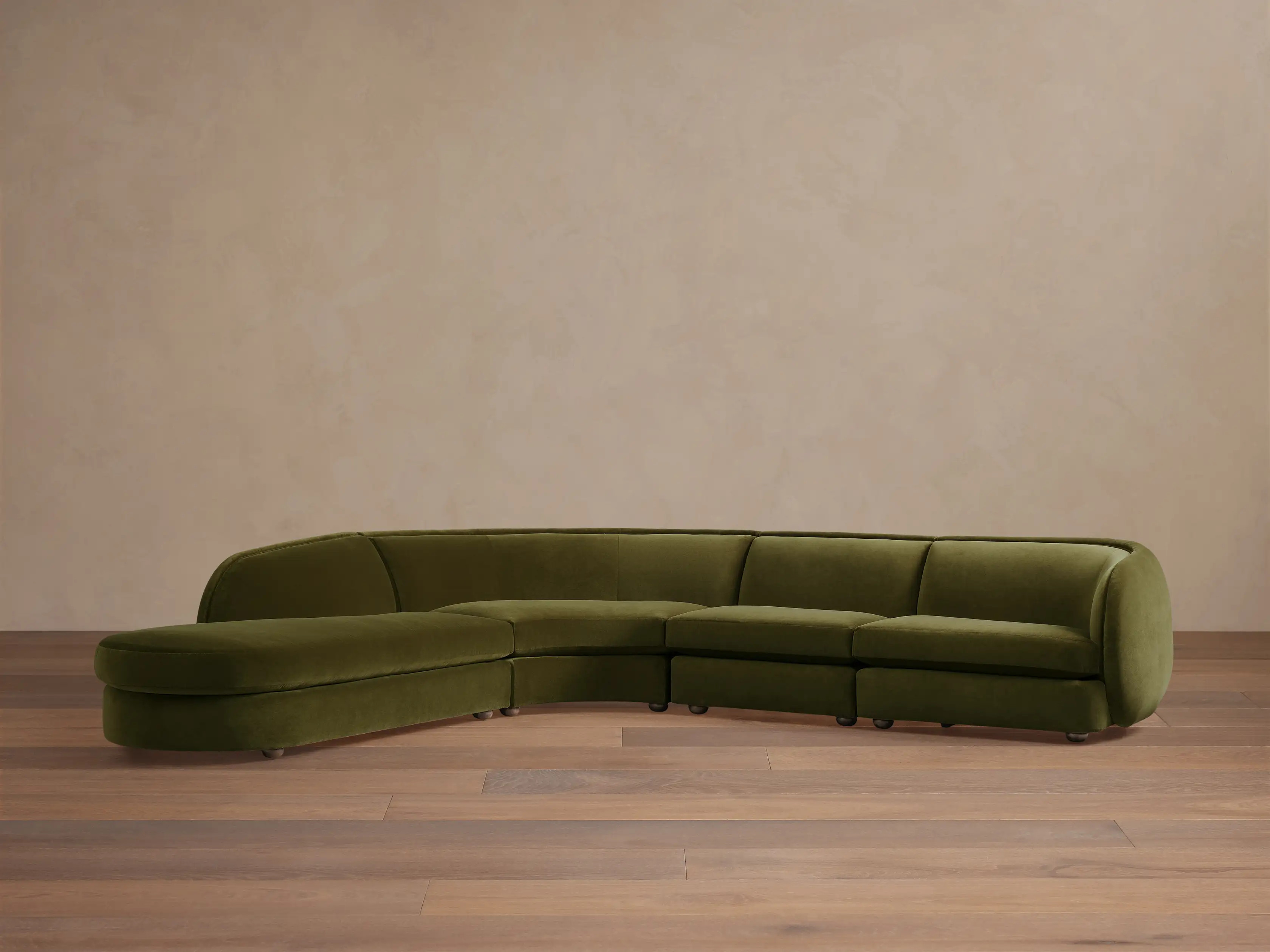 Milana Four-Piece Bumper Sectional | Arhaus