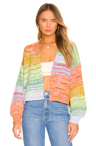 525 Ombre Cardigan in Papaya Multi from Revolve.com | Revolve Clothing (Global)