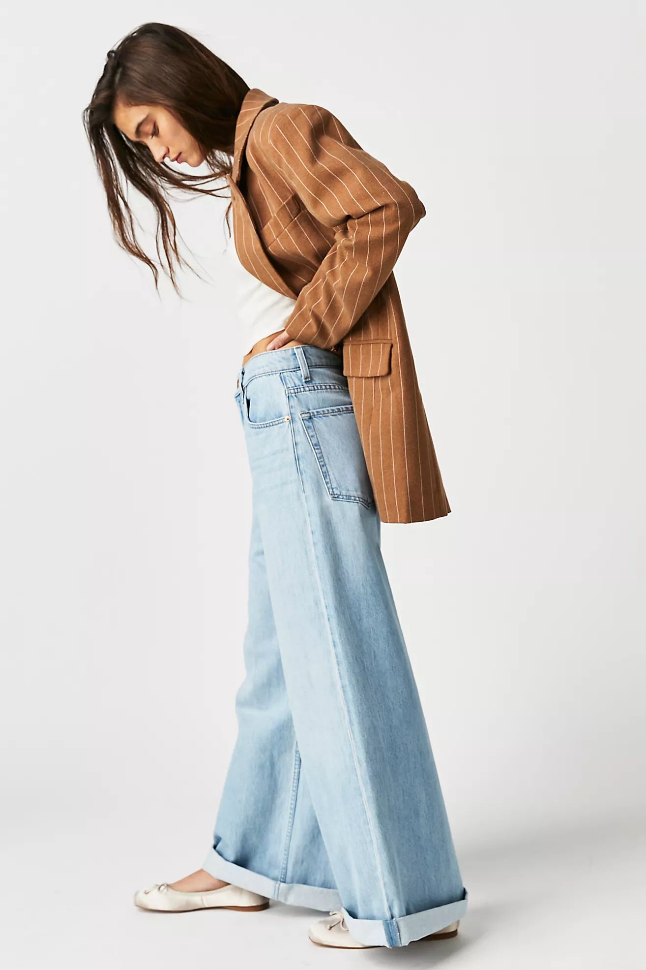 MOTHER Snacks! High-Rise Push-Pop Cuff Crop Jeans | Free People (Global - UK&FR Excluded)