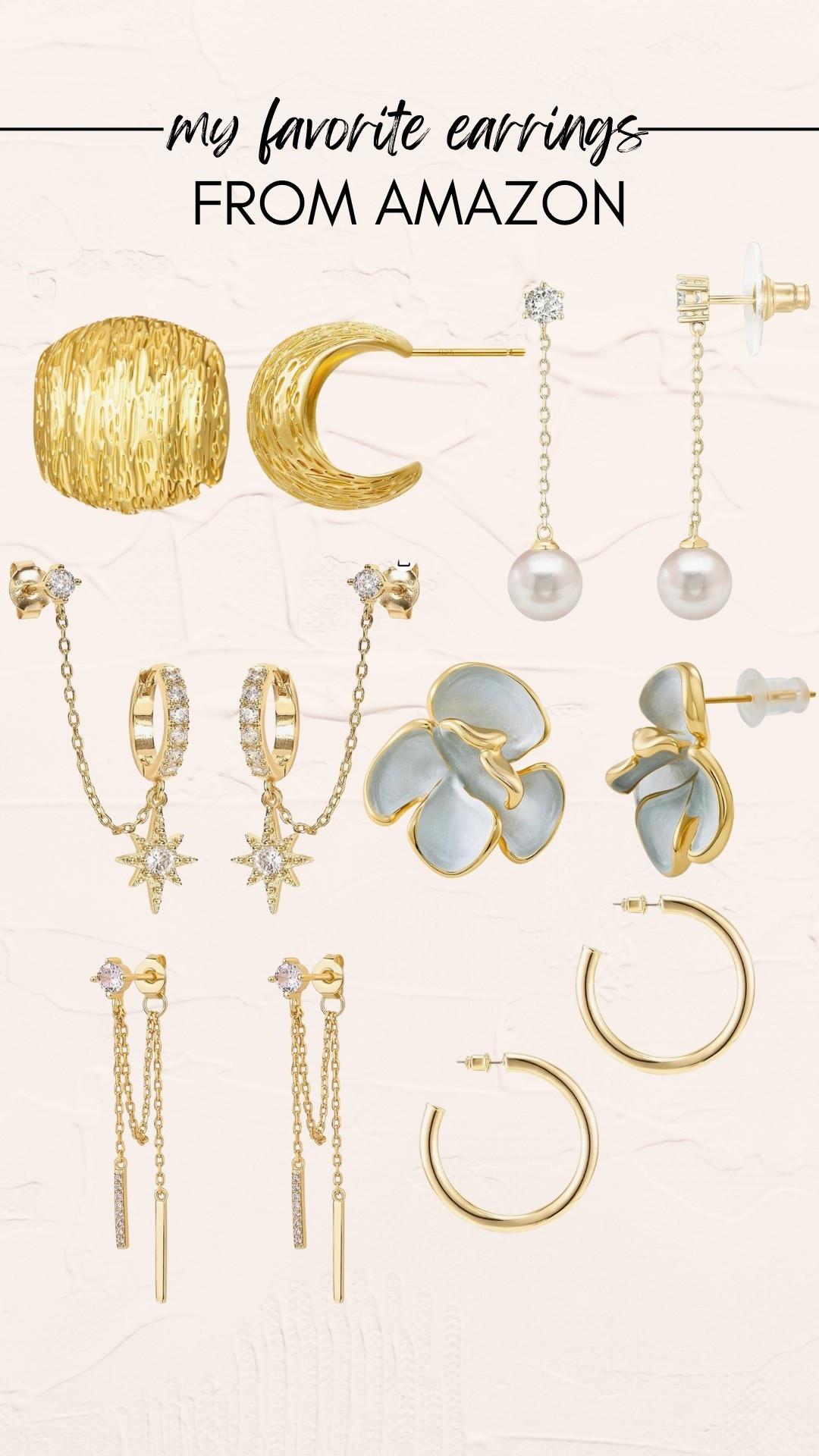 My favorite earrings from Amazon! All are such great quality, lightweight, and have never irritated my ears. 

#LTKBeauty