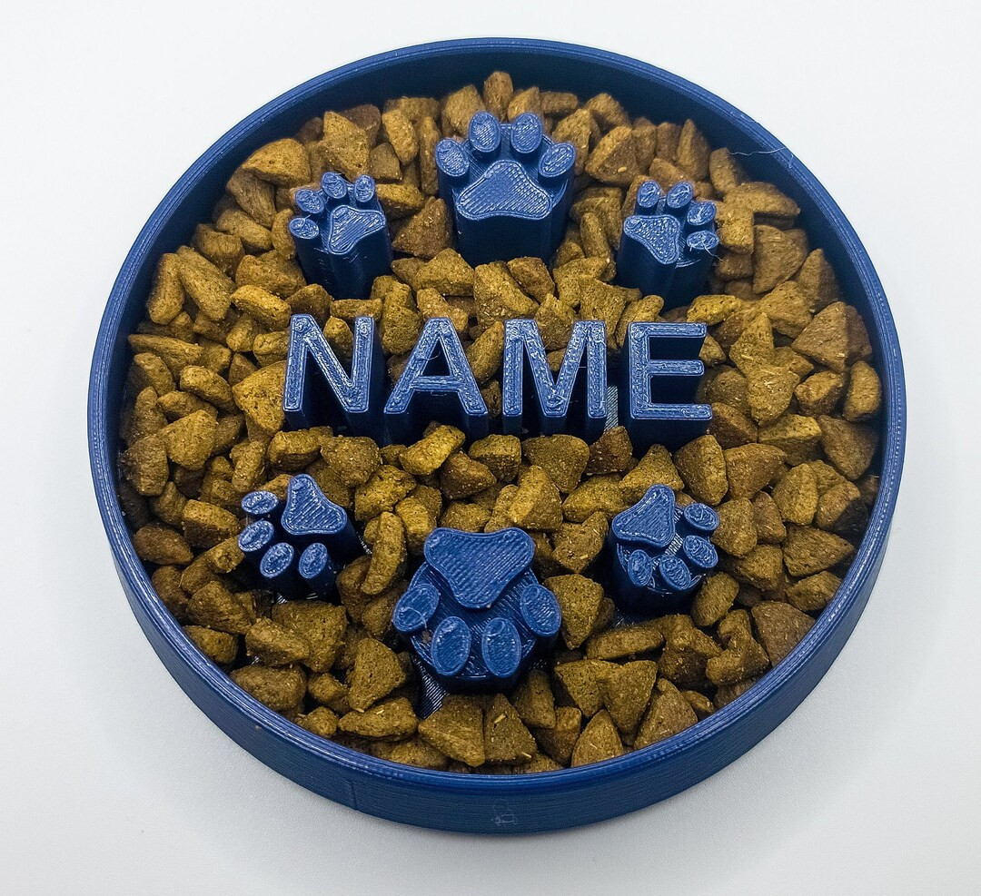 Custom Paw Slow Feeder Dog Bowl L Personalized Cat Dish Pets Slow Digestion Fun Pup - Etsy | Etsy (US)