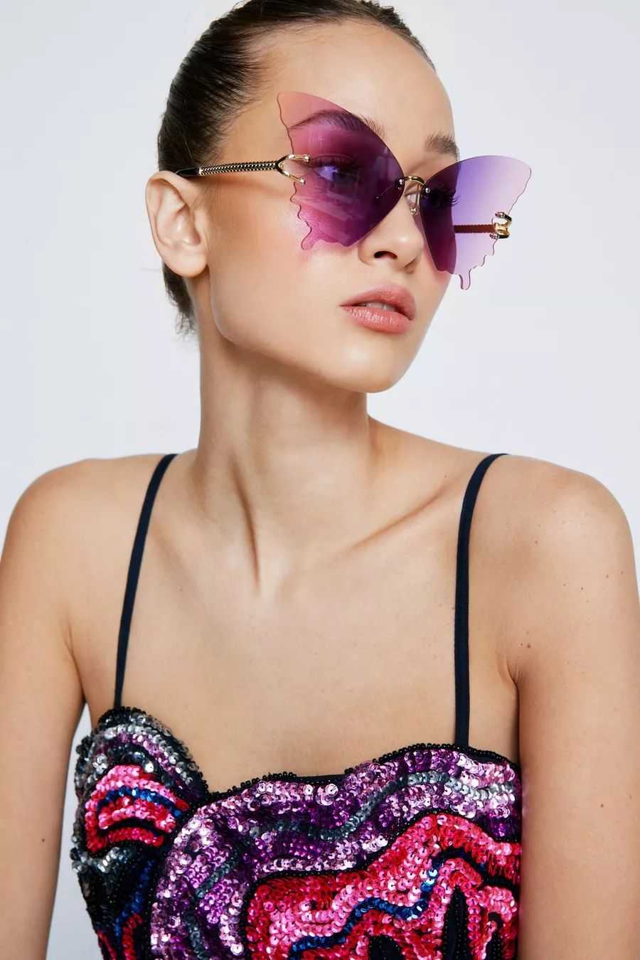 Oversized Butterfly Lense Sunglasses | Nasty Gal (US)