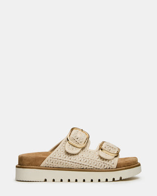 Steve Madden Women's Shellby Platform Sandals - Cream - Size 7.5 - Synthetic | Steve Madden (US)