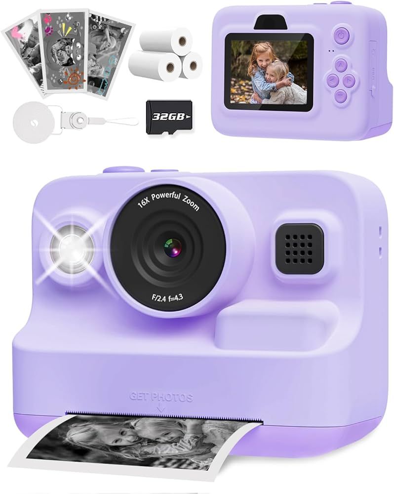 Anchioo Instant Camera Toys for Age 3-12 Girls Boys Christmas Birthday Party Gift Ideas - 2.4 inc... | Amazon (US)