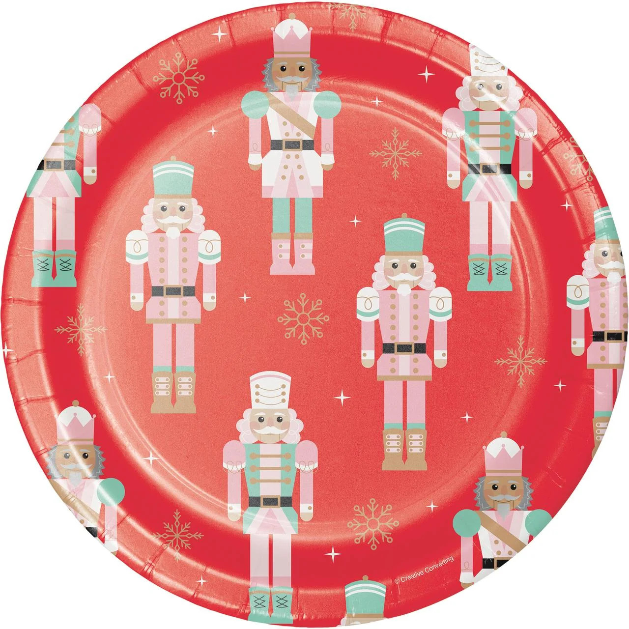 Multicolor Nutcracker Round Disposable Paper Plates, 9 in, 20 Count, by Holiday Time | Walmart (US)