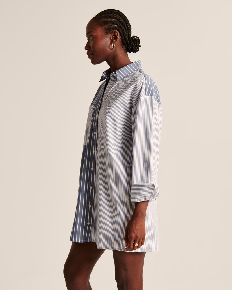 Relaxed Poplin Shirt Dress | Abercrombie & Fitch (US)
