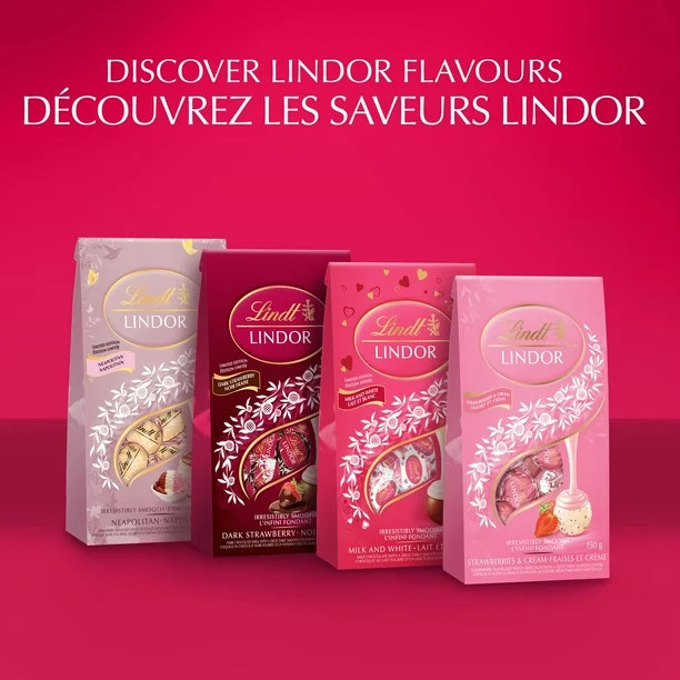 Lindt LINDOR Milk and White Chocolate Valentine's Truffles, 150-gram Bag, 150 g | Walmart (CA)