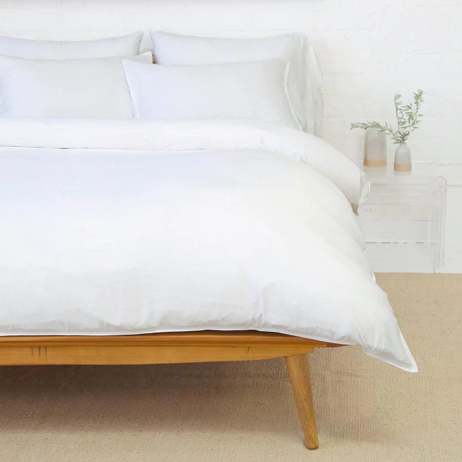 Park Bamboo Duvet Cover Set- White | Megan Molten