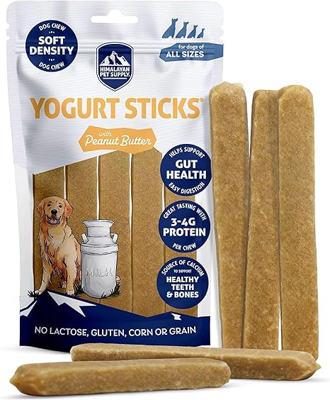 Himalayan Dog Chew Yogurt Sticks, Peanut Butter, Dog Treats With Prebiotics, Probiotics & Protein... | Amazon (US)