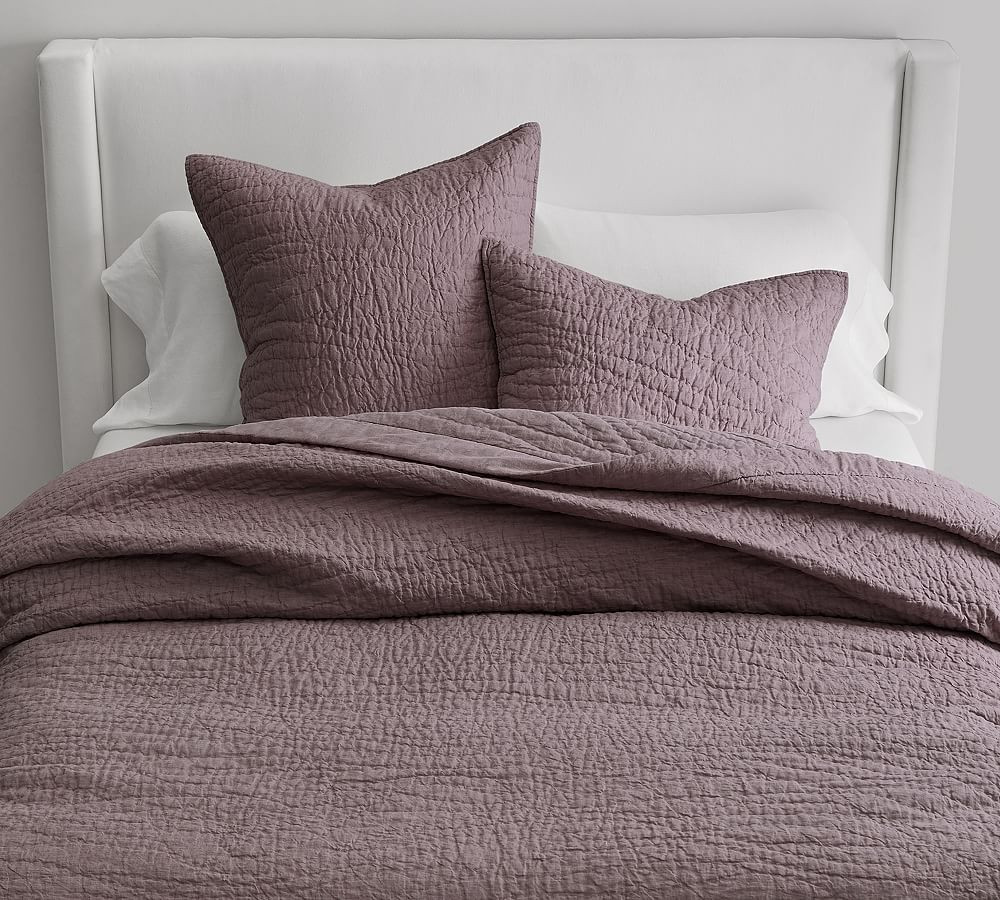 Belgian Flax Linen Handcrafted Quilt | Pottery Barn (US)