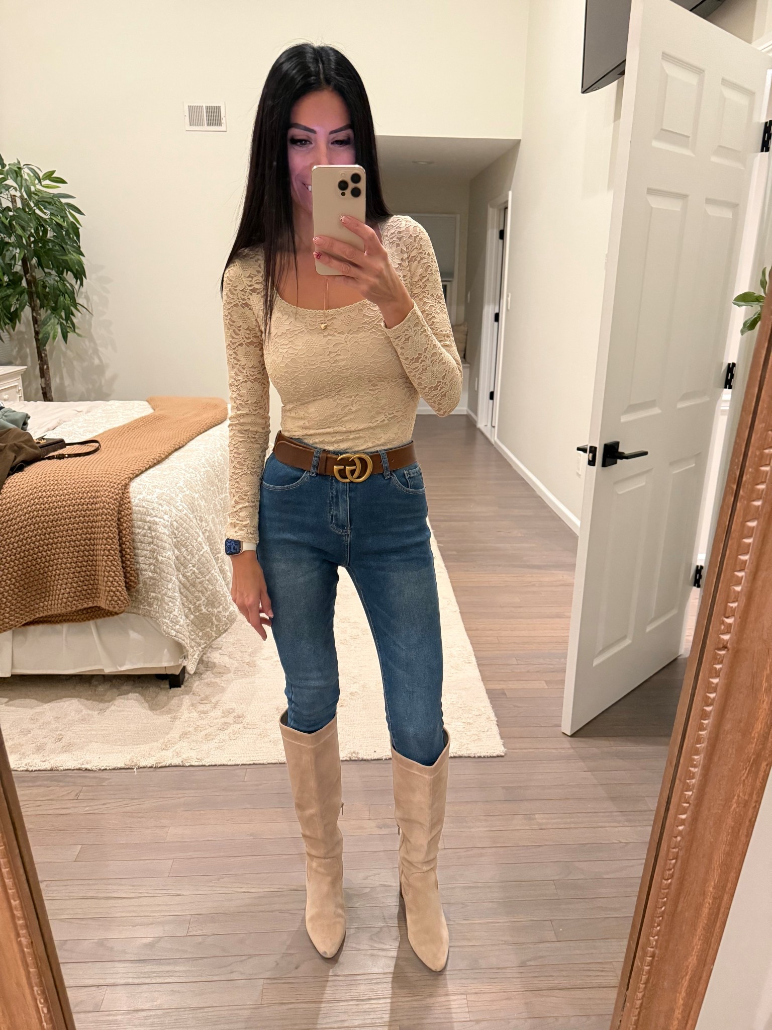 This lace top is so pretty and on sale! Under $20! Totally worth it! The skinny jeans are a new find and I’m obsessed! They have a thin fleece inside so perfect for cooler months. 

#LTKSeasonal #LTKGiftGuide #LTKHoliday