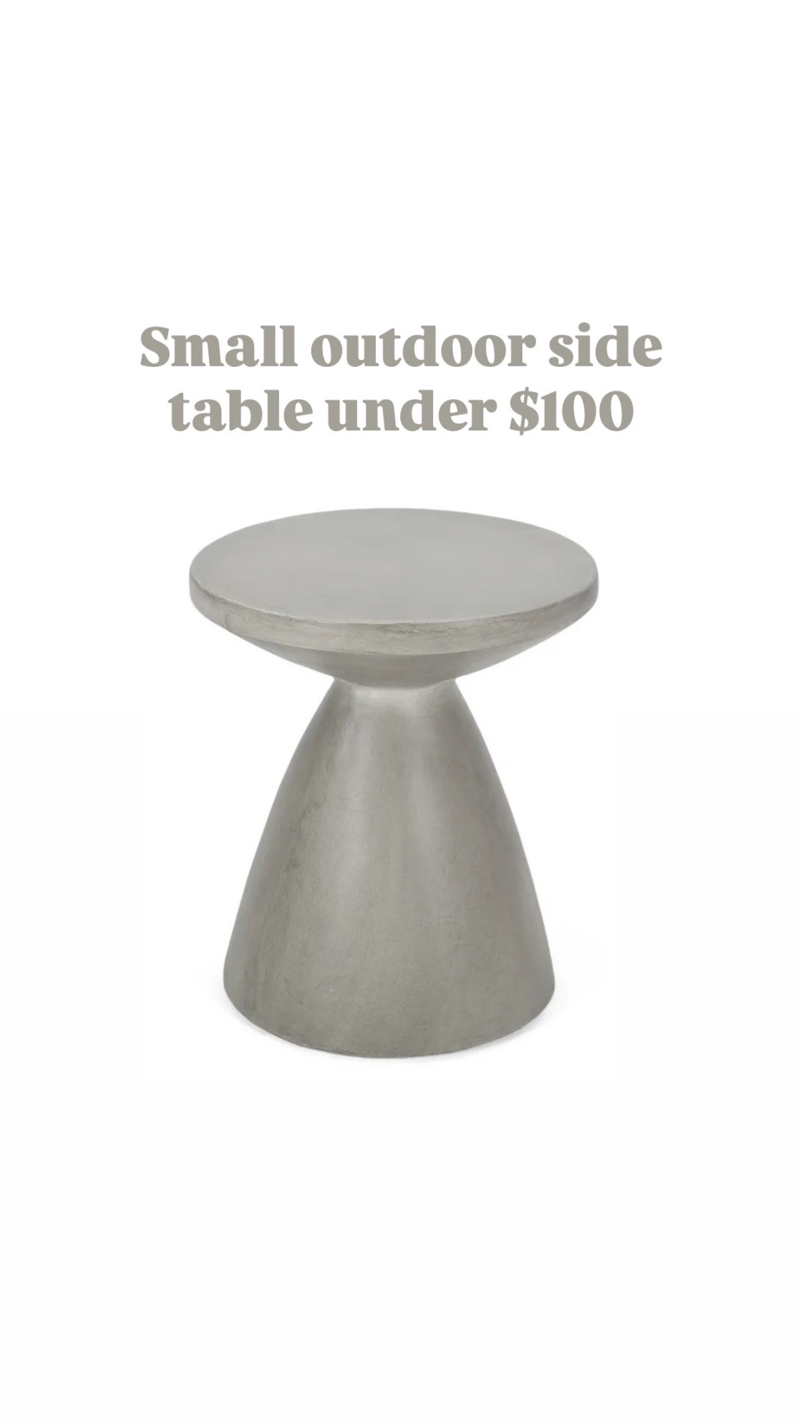 I ordered 3 of these small outdoor side tables for my poolside refresh. They are from Walmart and under $100 each. 

They are a look-like concrete material light enough for me to carry but heavy enough to not blow over with a strong gust of wind. 👍🏻

#LTKHome