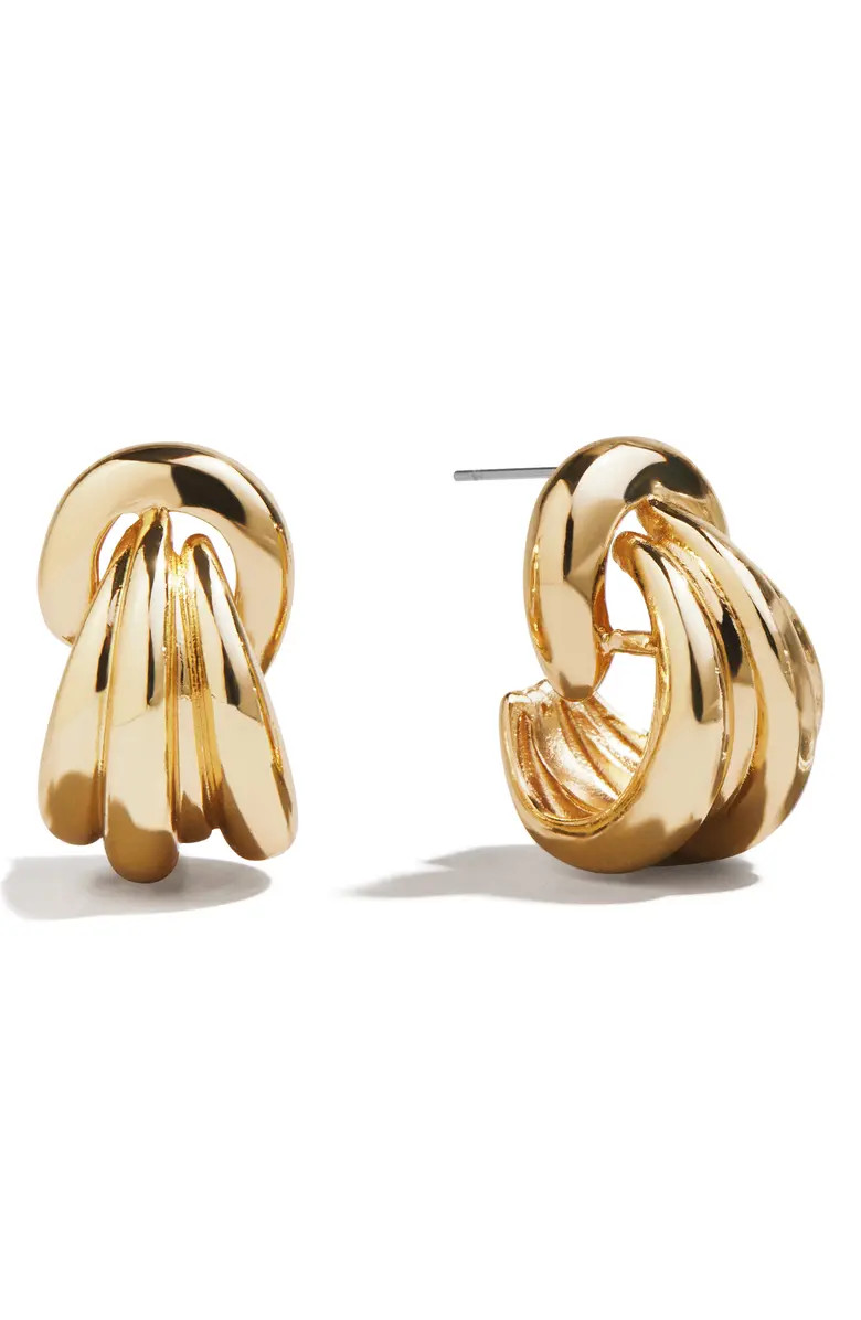 BaubleBar Linda Triple Row Huggie Hoop Earrings | Nordstrom | Nordstrom